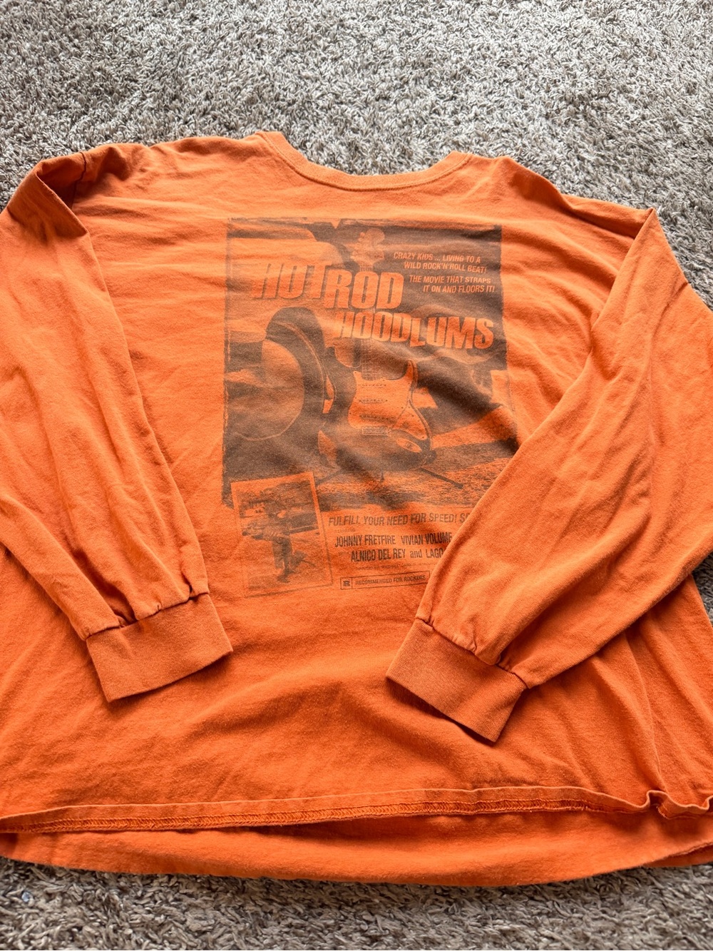 Fender Orange Long Sleeve Graphic Tee